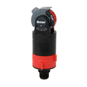 Eden rotary sprinkler front view showing patterns and quiet operation benefit