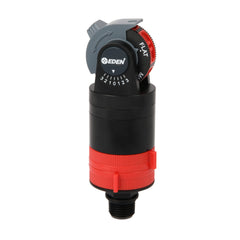 Eden rotary sprinkler front view showing patterns and quiet operation benefit