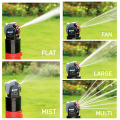 Eden sprinkler angle cap detail enabling precise coverage adjustment benefit