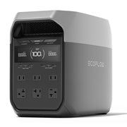 EF ECOFLOW Delta 3 front view showing compact design and clear benefit of portability