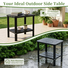 EFU table on patio demonstrating outdoor-ready styling and utility