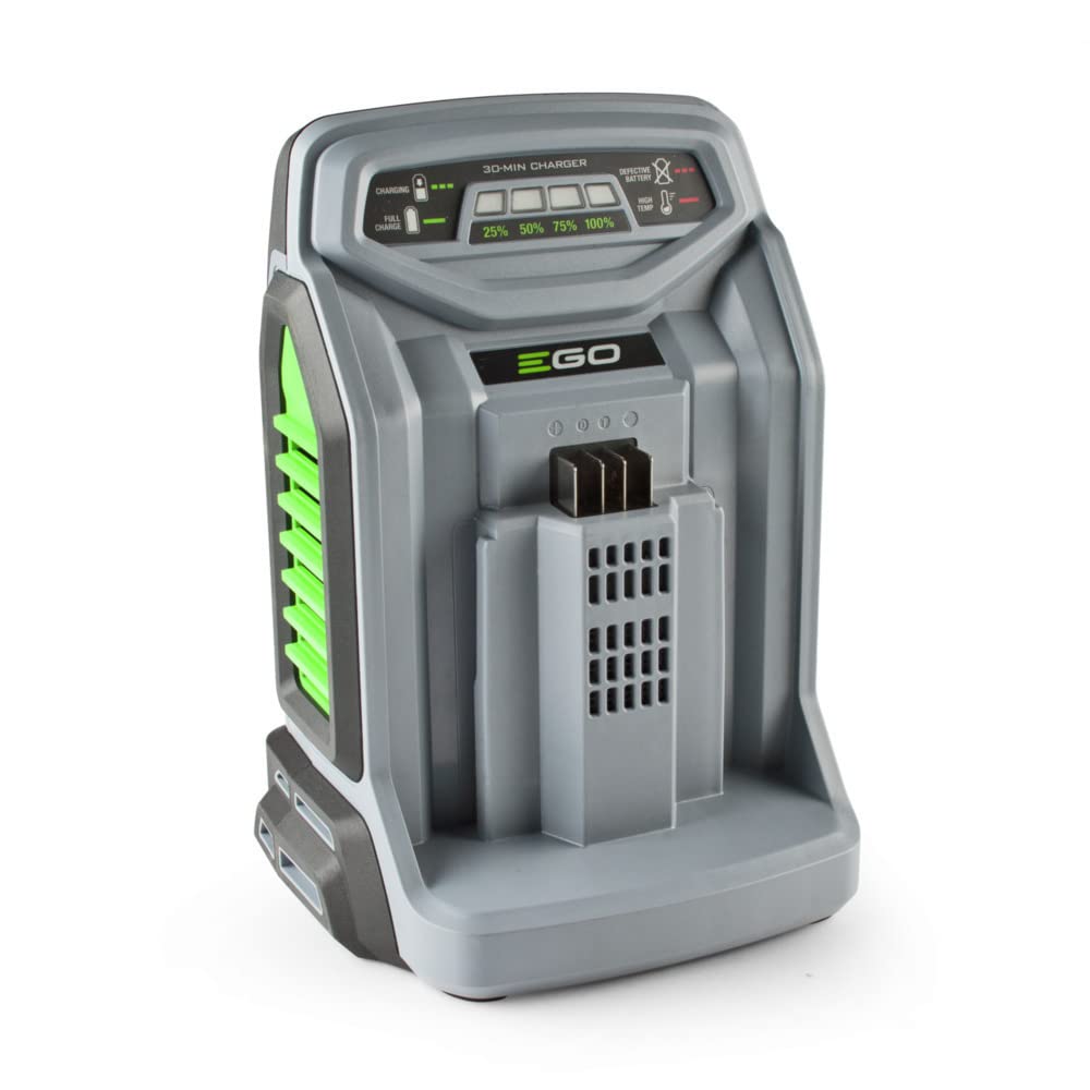 EGO Power+ CH5500 front view showing ports and LED indicators for fast charging