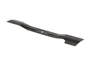 EGO Power+ 21" high-lift blade front view showing sharp edge and fit