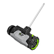 EGO Power+ dethatcher front view showing tool and clearing width benefits