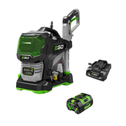 EGO Power+ pressure washer front view showing compact design and handle for easy transport