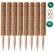 Eibikdi front packaging showing the 8-piece moss pole kit and accessories benefit organization
