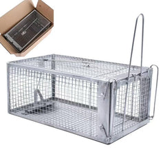Ejoyfuture front view of humane rat trap showing secure door and mesh