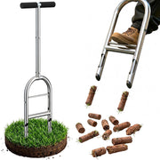EKIORI front view of manual core aerator showing robust frame benefit: durable performance