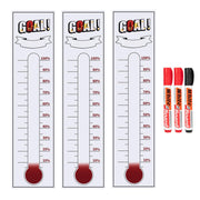 Ekozenyfy front view of full 46x12 fundraiser thermometer showing clear goal