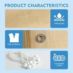 Elecoman reinforced edge with metal grommet for durable anchoring and strength