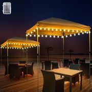 ElectricWise front packaging showing 40ft canopy lights and 80 LEDs for easy setup