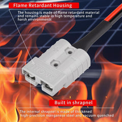 ELFCULB 2ft 10AWG cable laid out to show length and flexible insulation benefit