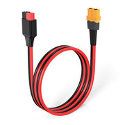 ELFCULB front view of XT60 to Anderson cable showing connectors and jacket benefit secure connections