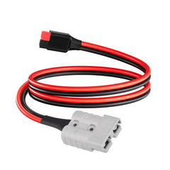 ELFCULB front view of SB50 to PP45 connector showing plug face and secure fit