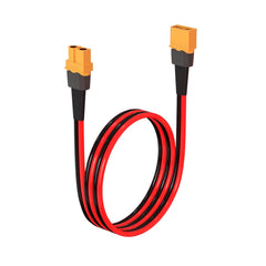 ELFCULB front view of XT60 extension cable showing connectors and jacket benefit reliable connections