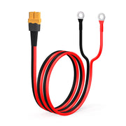ELFCULB front view of XT60 to ring terminal cable shows plug and terminal, reliable connection