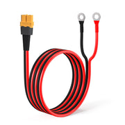 ELFCULB front view of XT60 to ring terminal cable showing connector and terminals, reliable connection