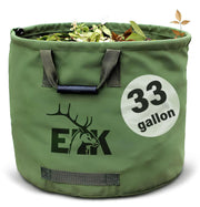 ELK front view of 33-gallon canvas bag showing wide opening and capacity benefit
