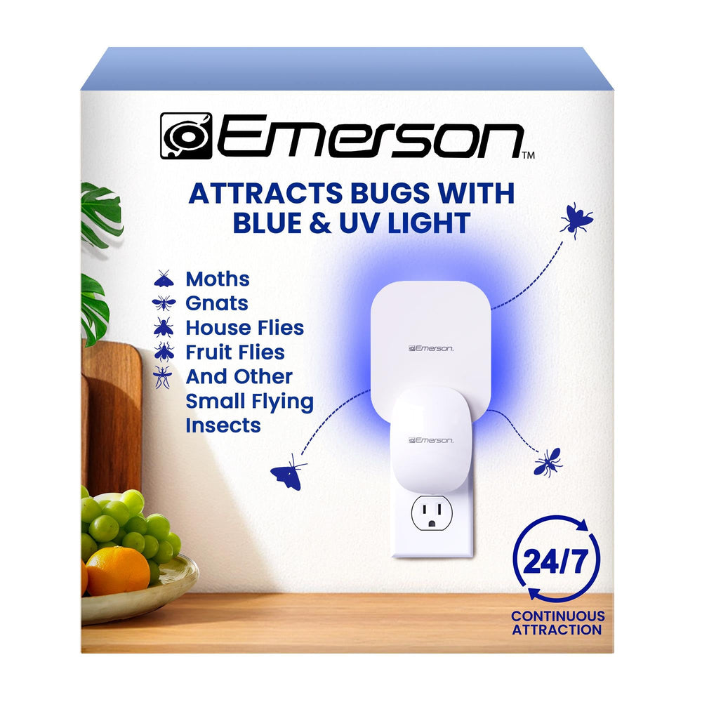 Emerson ITL7103 front view showing compact plug-in design and ambient light benefit