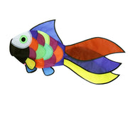 emma kites front view windsock showing colorful spiral fish and visibility