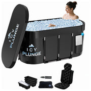 EMPIRE TRADING & COMMERCE front view of IcyPlunge tub showing spacious XXL capacity and easy access