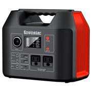 EnginStar front view showing compact generator and AC outlets for versatile power