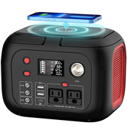 ENOFLO front view showing compact unit and handle, portable power solution