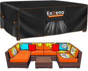 Enzeno front view of patio cover showing full fit and protection