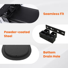EONECROSS bracket and screws detail showing sturdy, vibration-resistant mount