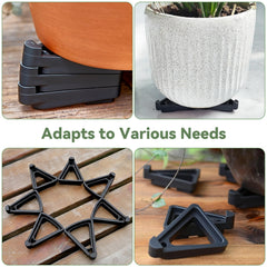 Eptcp risers placed under a flower pot improving drainage and airflow