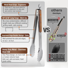 Esie Houzie wood handle close-up offering cool grip and comfort