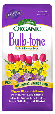 Espoma Bulb-Tone front packaging showing product information and benefits