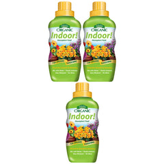 Espoma bottle front label showing organic indoor plant food benefits