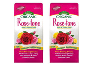 Espoma Rose-Tone front bag showing branding and organic benefits