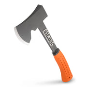 Estwing front profile showing axe head and handle, durable cutting performance