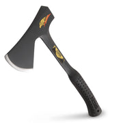 Estwing Camper's Axe front profile showing balanced head and finish benefit durability