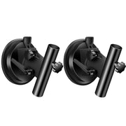 ESUDNT front view of flag holder showing sturdy metal body and suction cup benefit