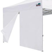 Eurmax front view sidewall attached to canopy showing privacy benefit
