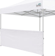 Eurmax half sidewall front view showing clean white panel and fit benefit