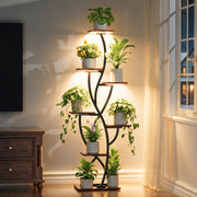 EVAWOO front view of 7-tier stand showing vertical plant display and space-saving benefit