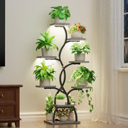EVAWOO front view corner plant stand showing organized display and space saving