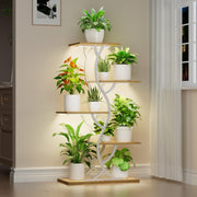 EVAWOO front view corner plant stand showing space-saving benefit