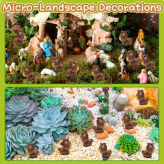 EVDERS miniature horses arranged in a fairy garden, adds whimsical charm