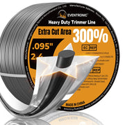 Eventronic front view of 400FT trimmer line pack showing product label and coil benefit