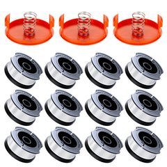 Eventronic front packaging showing 12 AF-100-compatible spools and included parts for quick replacement