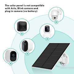 EverExceed solar panel mounted on house exterior offering continuous camera power