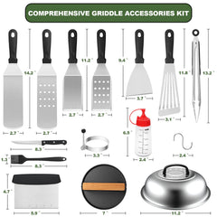 EWFEN close-up of enlarged stainless steel spatula that provides strong flipping leverage