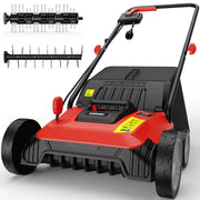 EWORK front view showing 14-inch working width and clean design for efficient lawn care