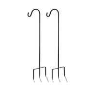 EXCMARK front view of black shepherd hooks showing classic silhouette and durability