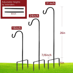 EXCMARK set showing three heights 15.5, 24, 31 inches to demonstrate adjustable versatility